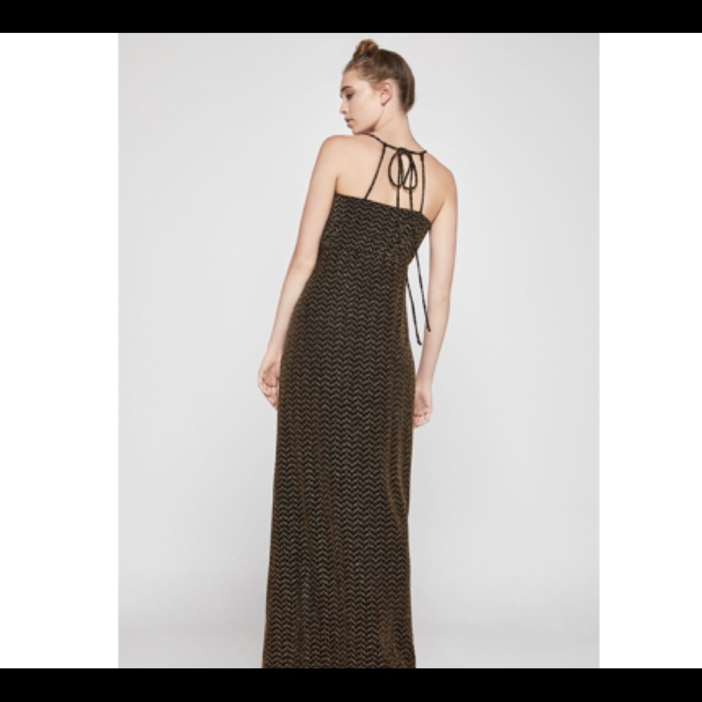 BCBGENERATION Metallic Jacquard Faux-Wrap Dress - Picture 2 of 5